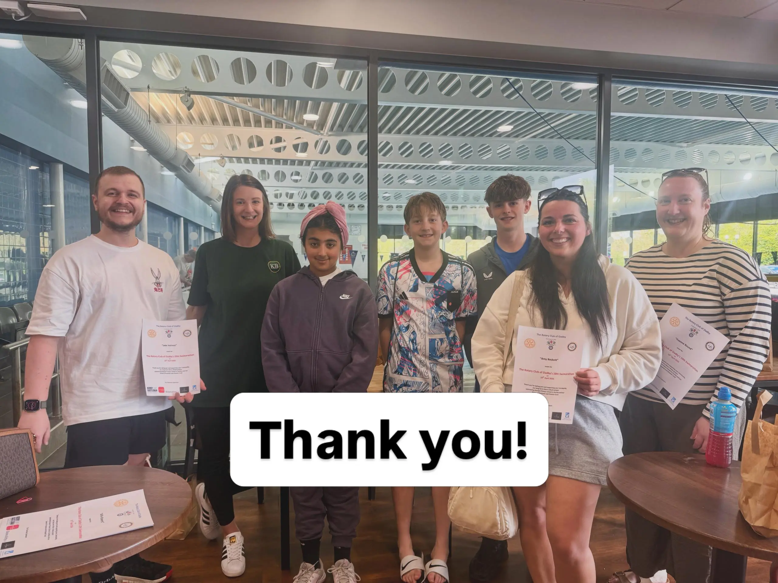 A Huge Thank You from Knightsbridge – Oadby Swimarathon 💙