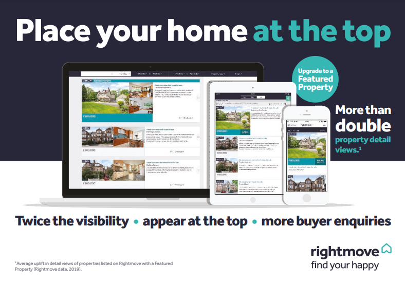 An advert for a Rightmove featured listing