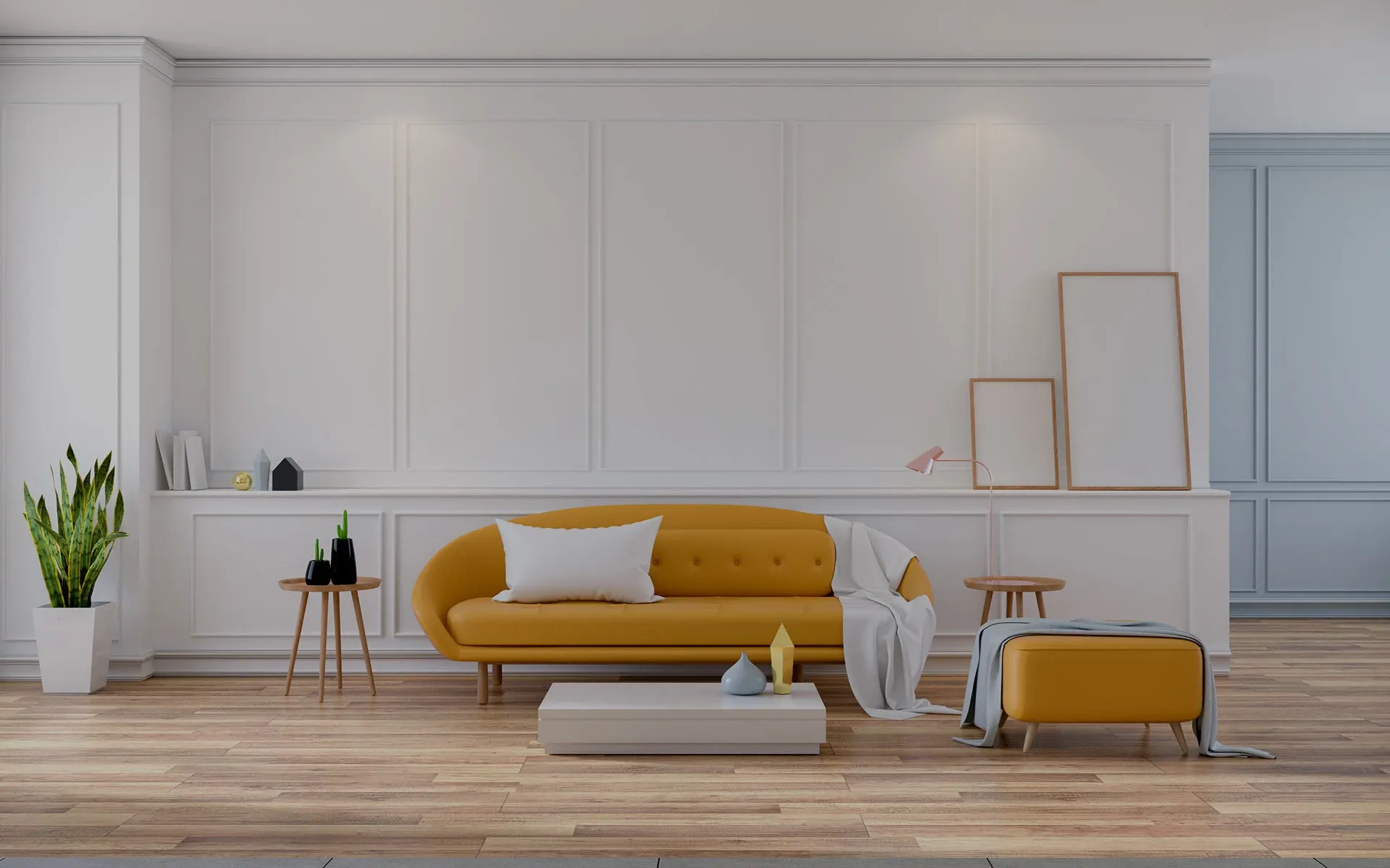 Luxury open-plan living space