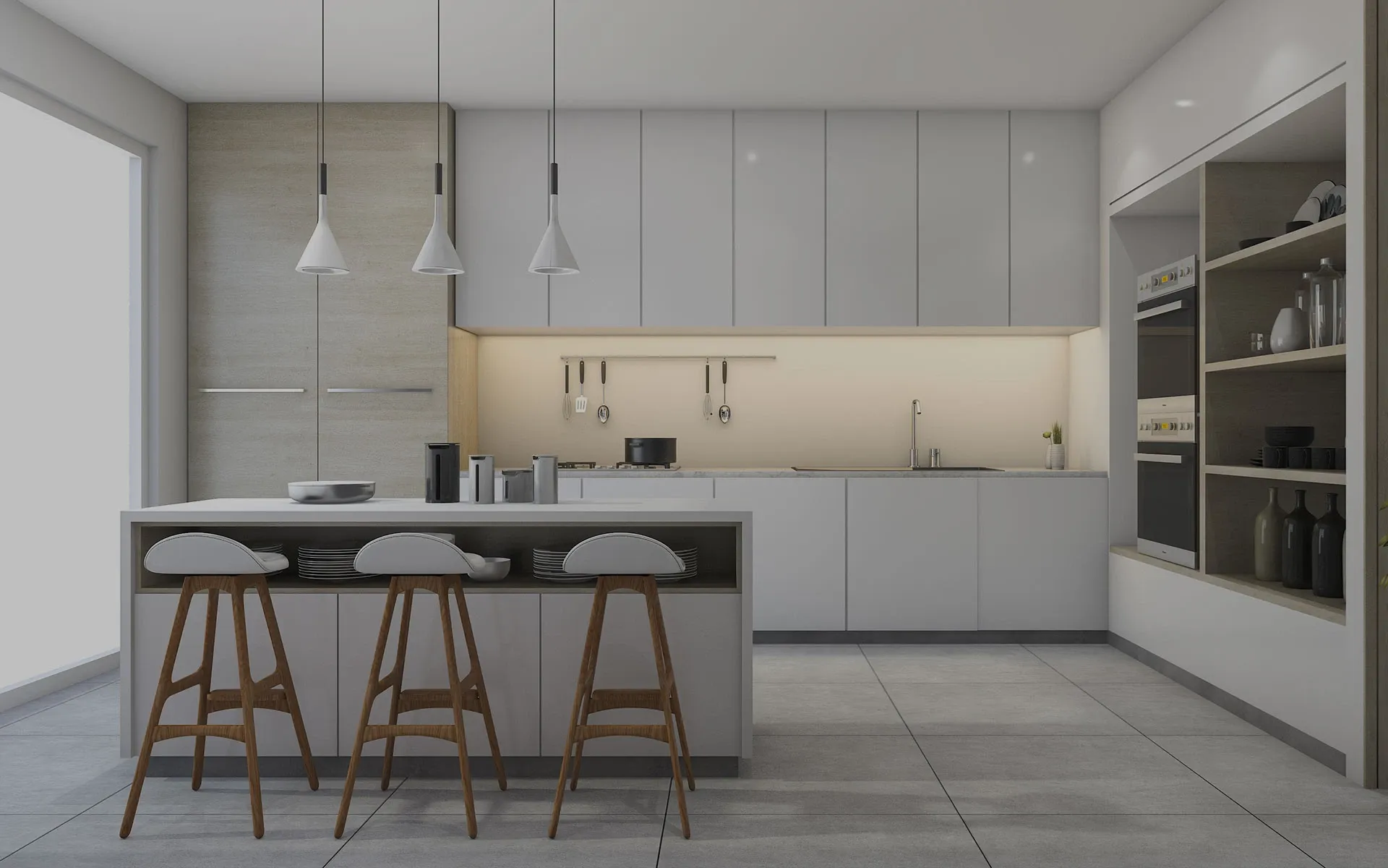 Modern kitchen with island