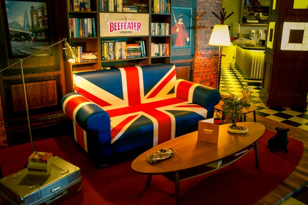 Cosy living room with warm furnishings and family comfort