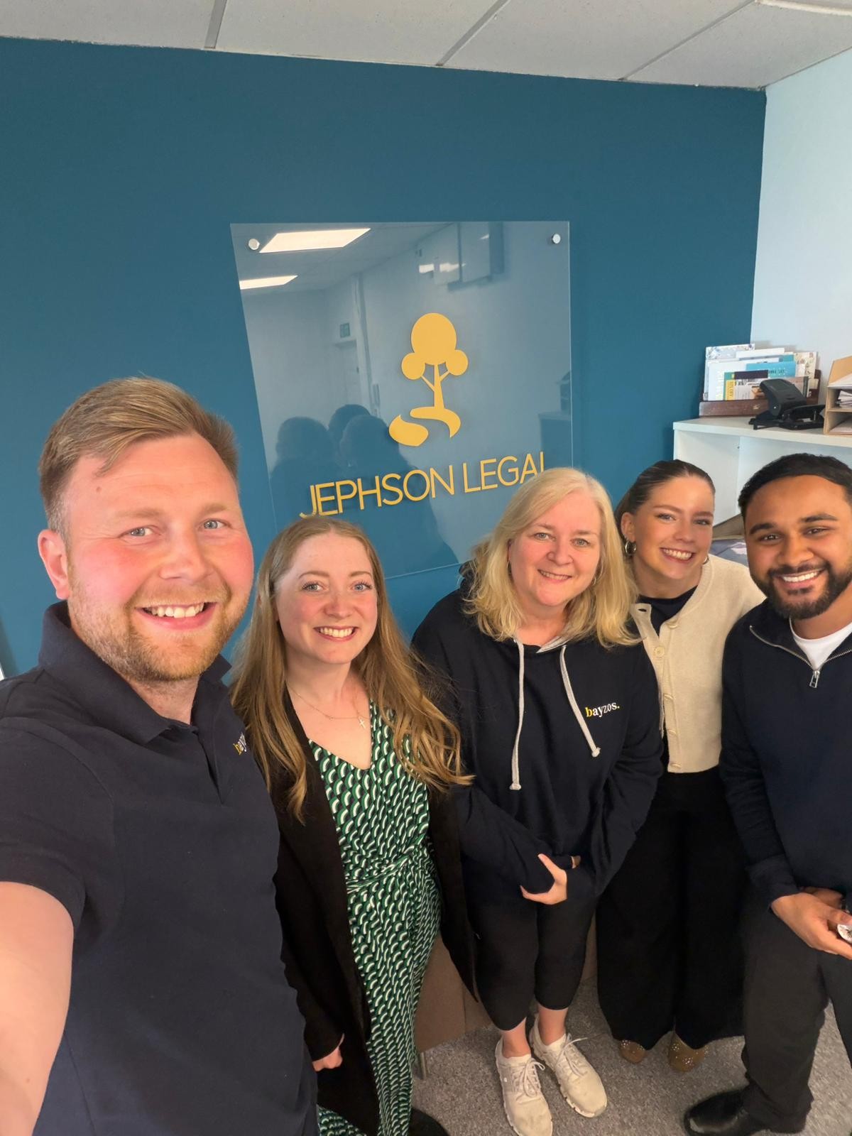The Bayzos sales progressors and leadership team with the sales progression team at Jephson Legal