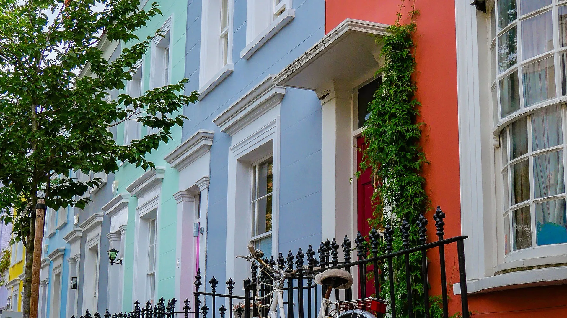 Colourful London residential streets