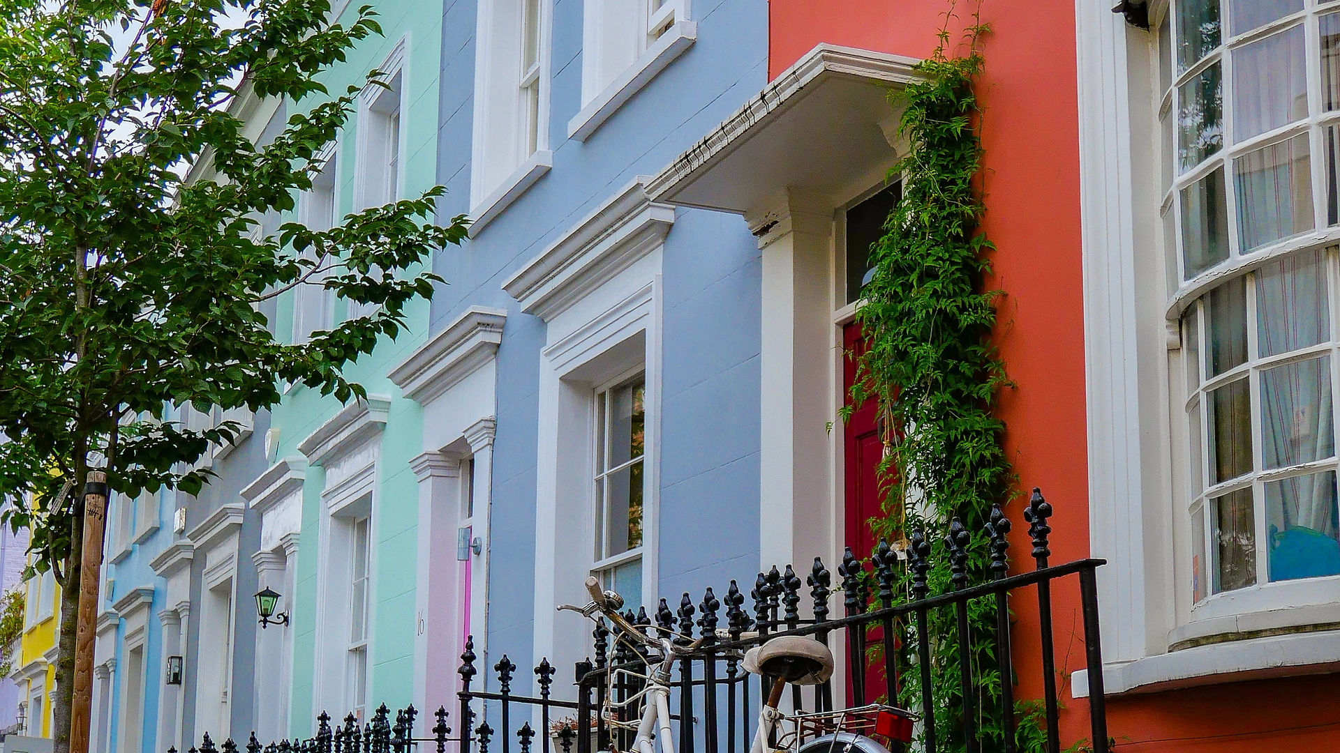 Colourful London residential streets
