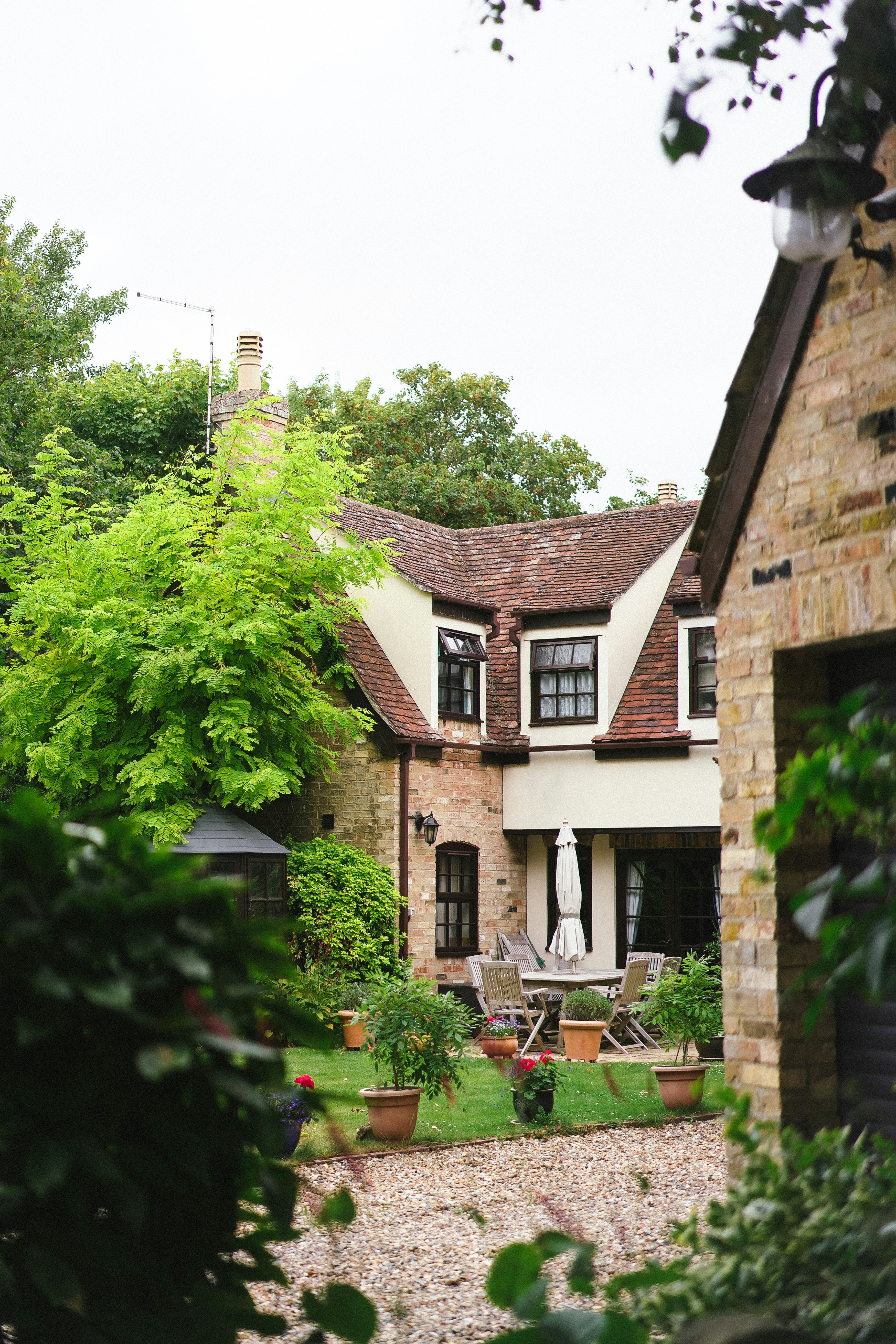Large house with mature landscaping