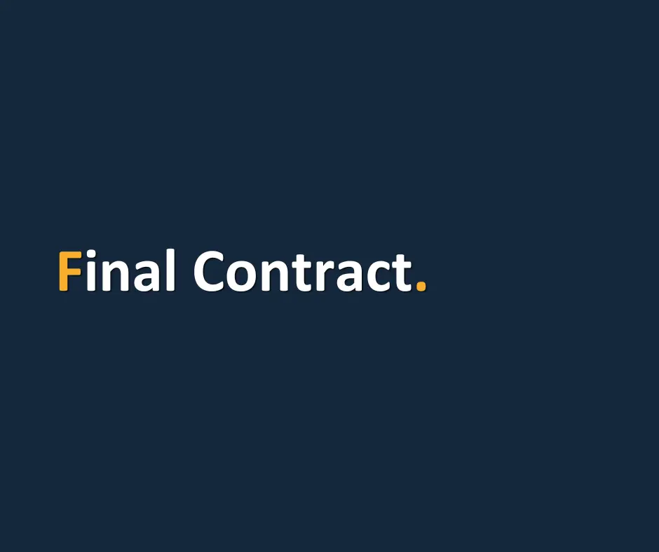 Final Contract.