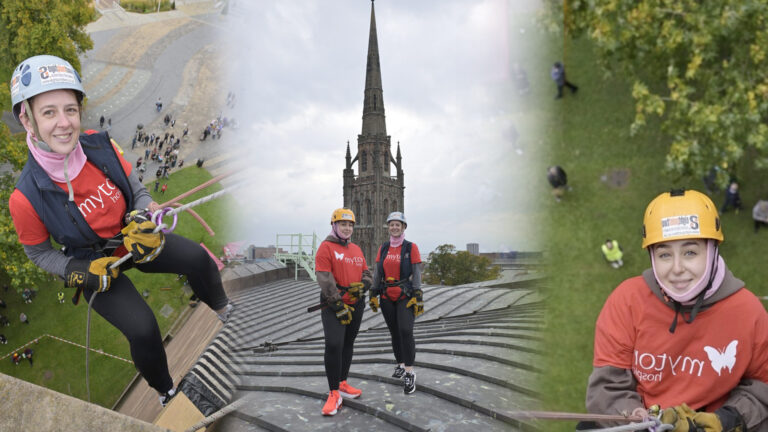 Taking on the Coventry Cathedral Abseil