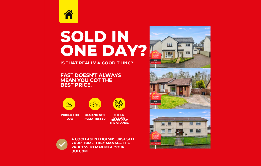 WHY YOU DON’T WANT TO SELL YOUR HOME IN ONE DAY