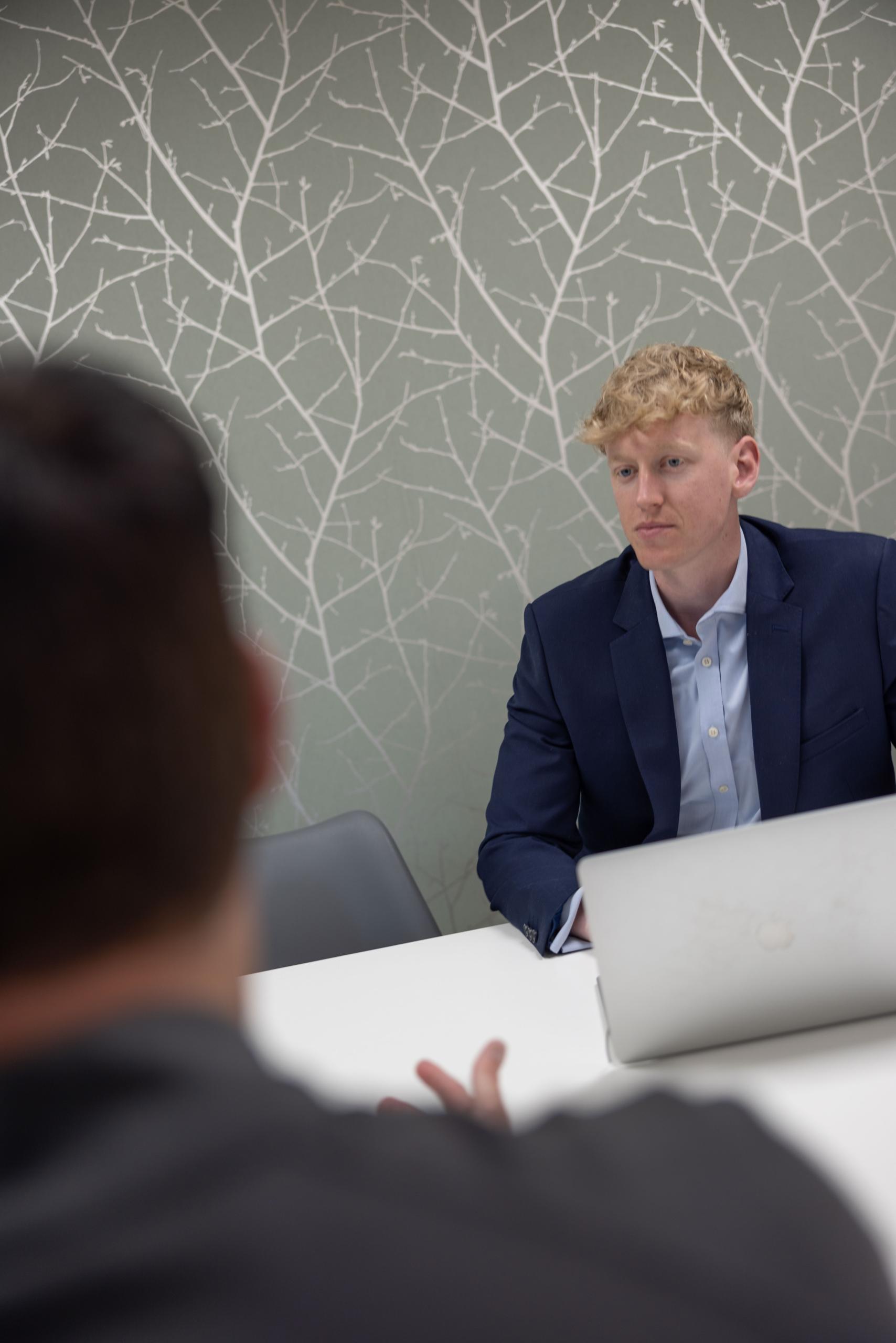 Jack Wright in a meeting