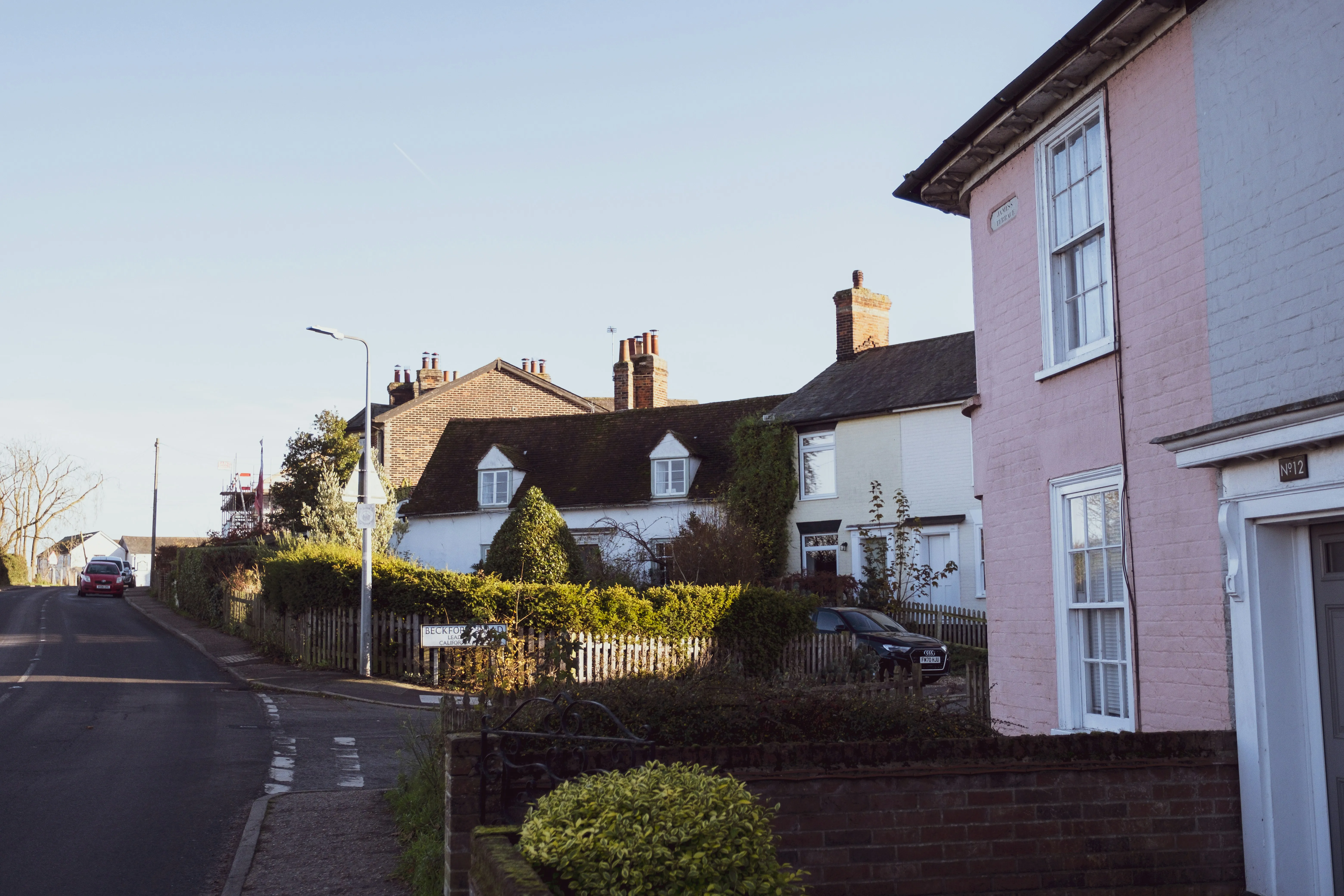 Quiet residential street lined with period properties on both sides