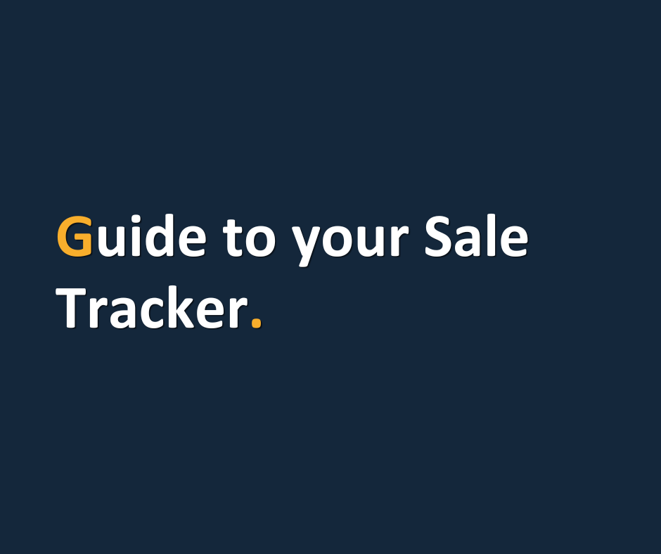 Guide To Your Sale Tracker.