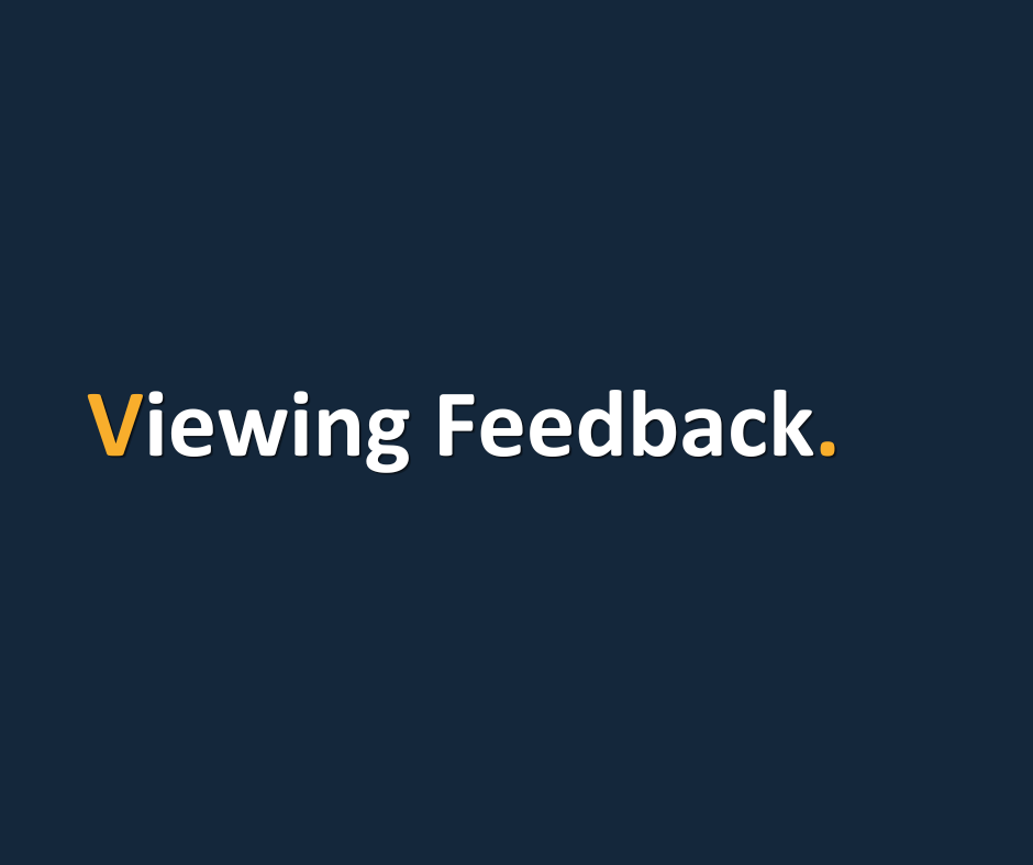 Viewing Feedback.