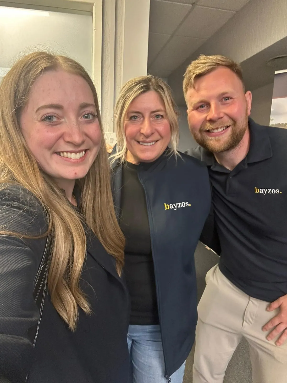 Christie, Becky and James from the Bayzos estate agents team