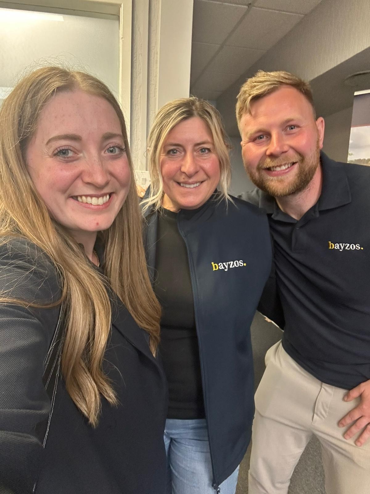 Christie, Becky and James from the Bayzos estate agents team