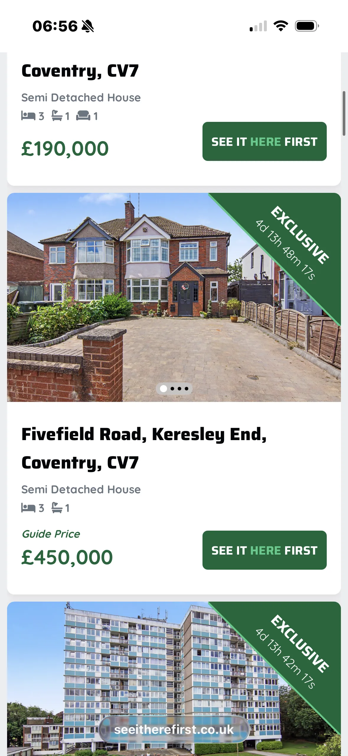 An example of an exclusive property listing on See It Here First