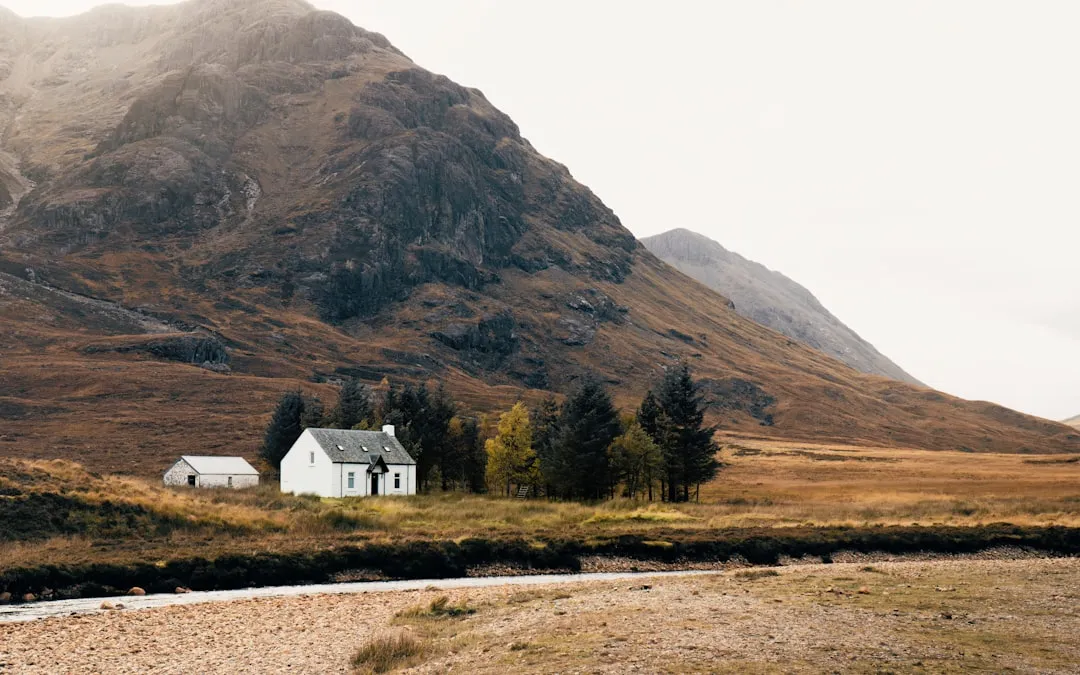 House in field Scotland