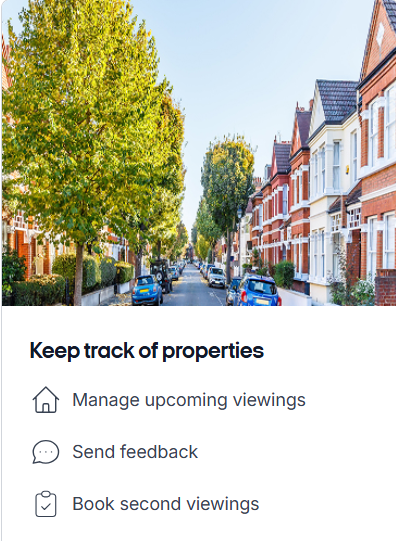 Manage your upcoming viewings in the bayzos estate agent app