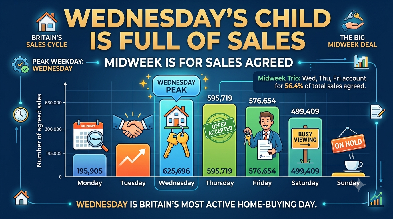 Why Wednesday Is Britain’s Busiest Day for Agreeing House Sales