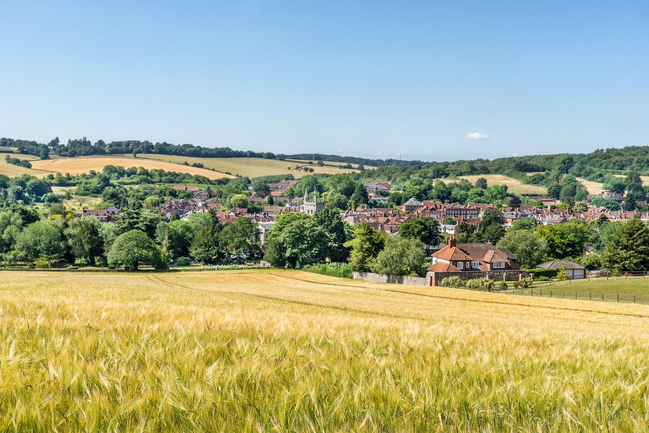 View from the Chiltern Hills towards Amersham.