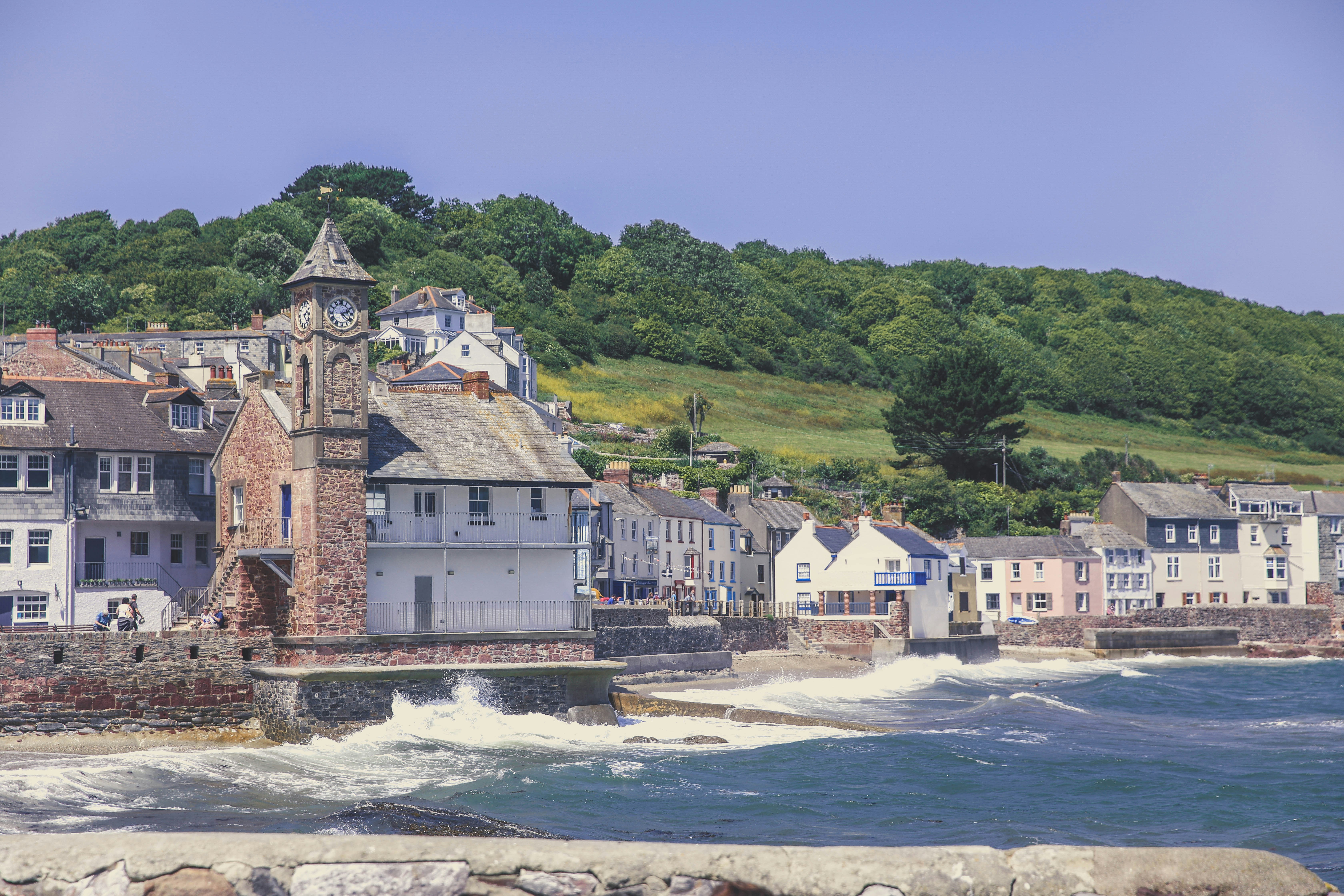 Colourful seaside village on the Cornish coast
