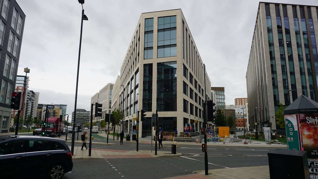 Professional urban street scene showing a well-maintained residential letting property in the UK