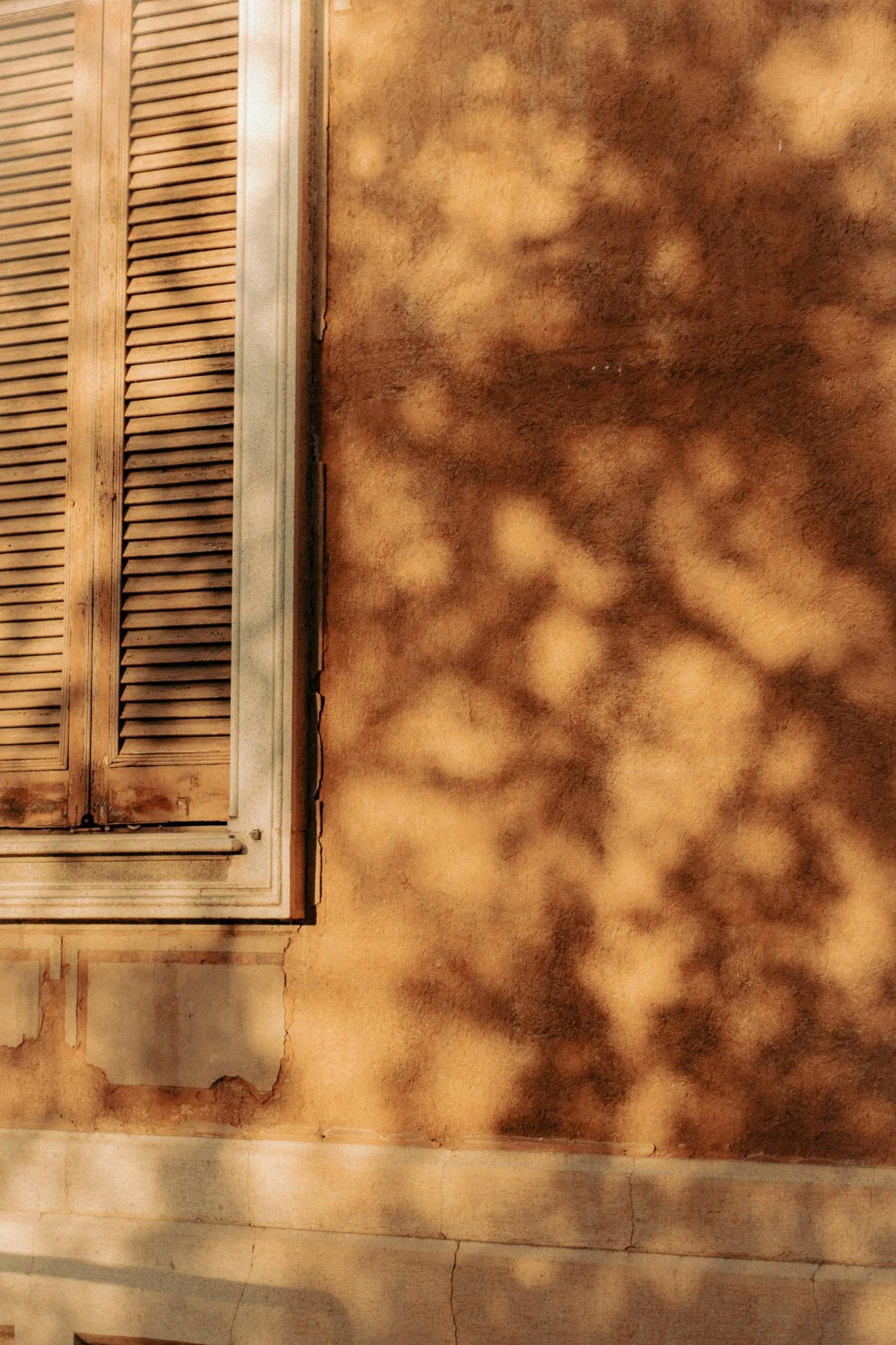 Italian window and shadow on a wall