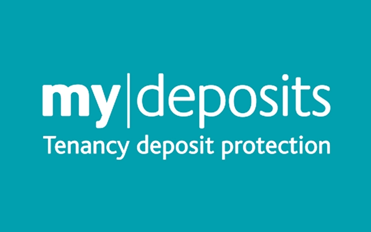 MyDeposits logo with text "Tenancy deposit protection" on teal background