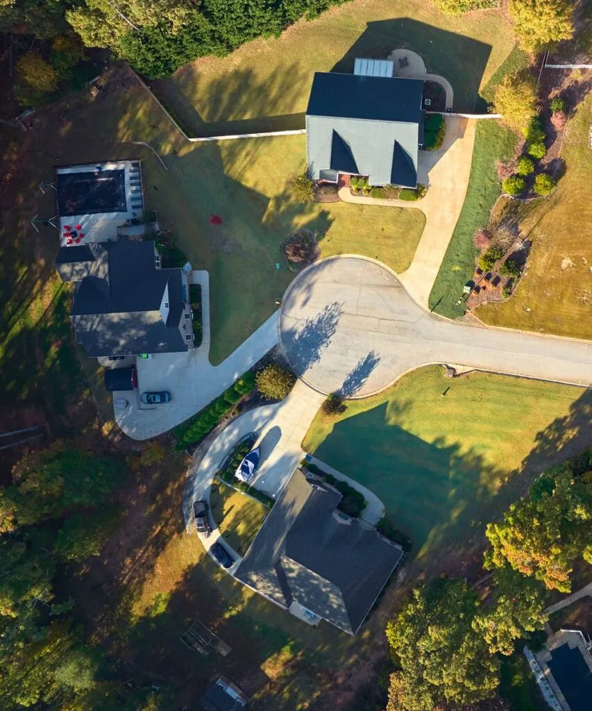 Aerial view of a premium residential property in Cheshire