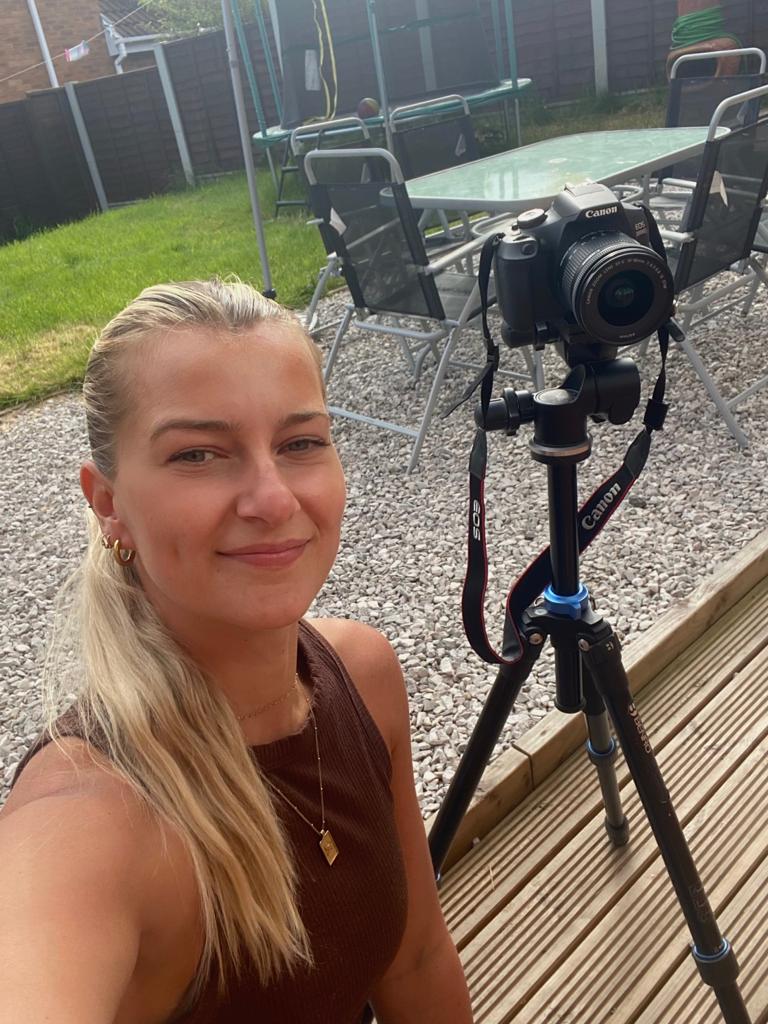 One of our photographers with her camera