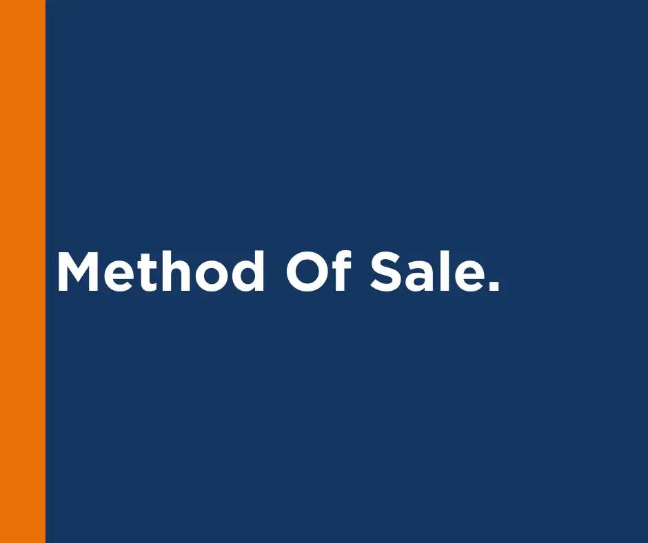 Method of Sale