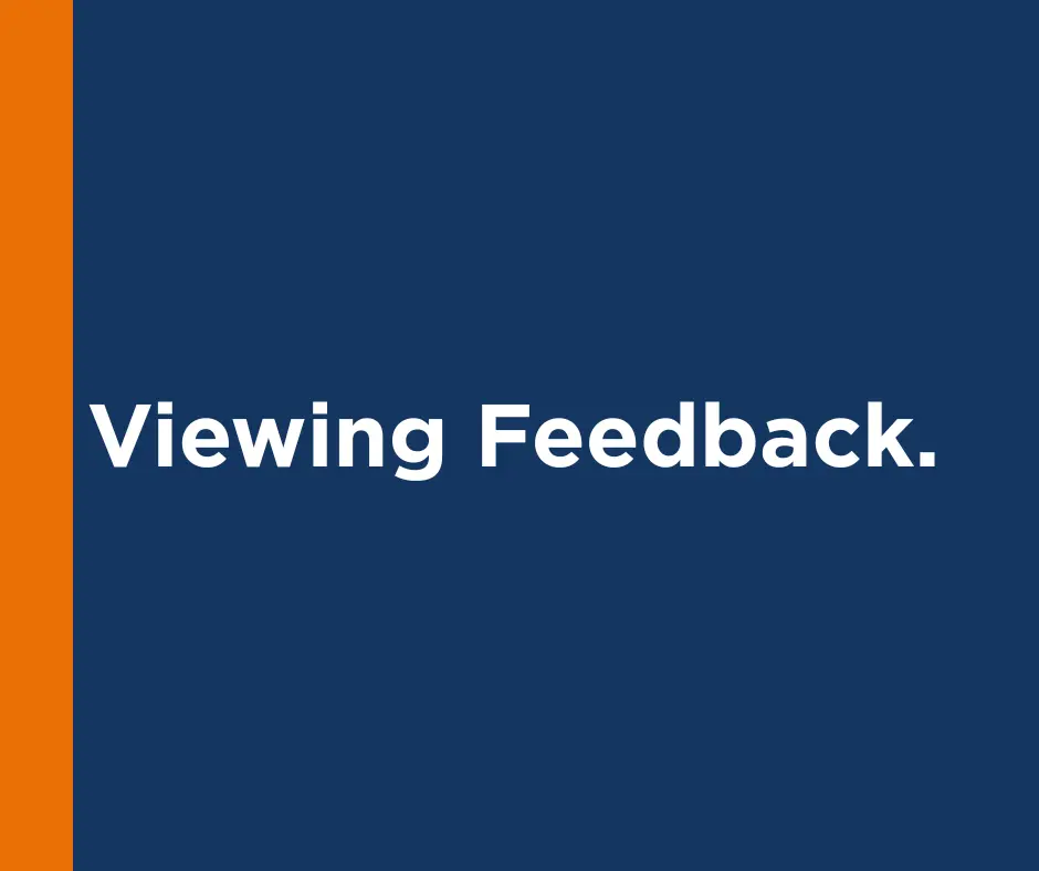Viewing Feedback