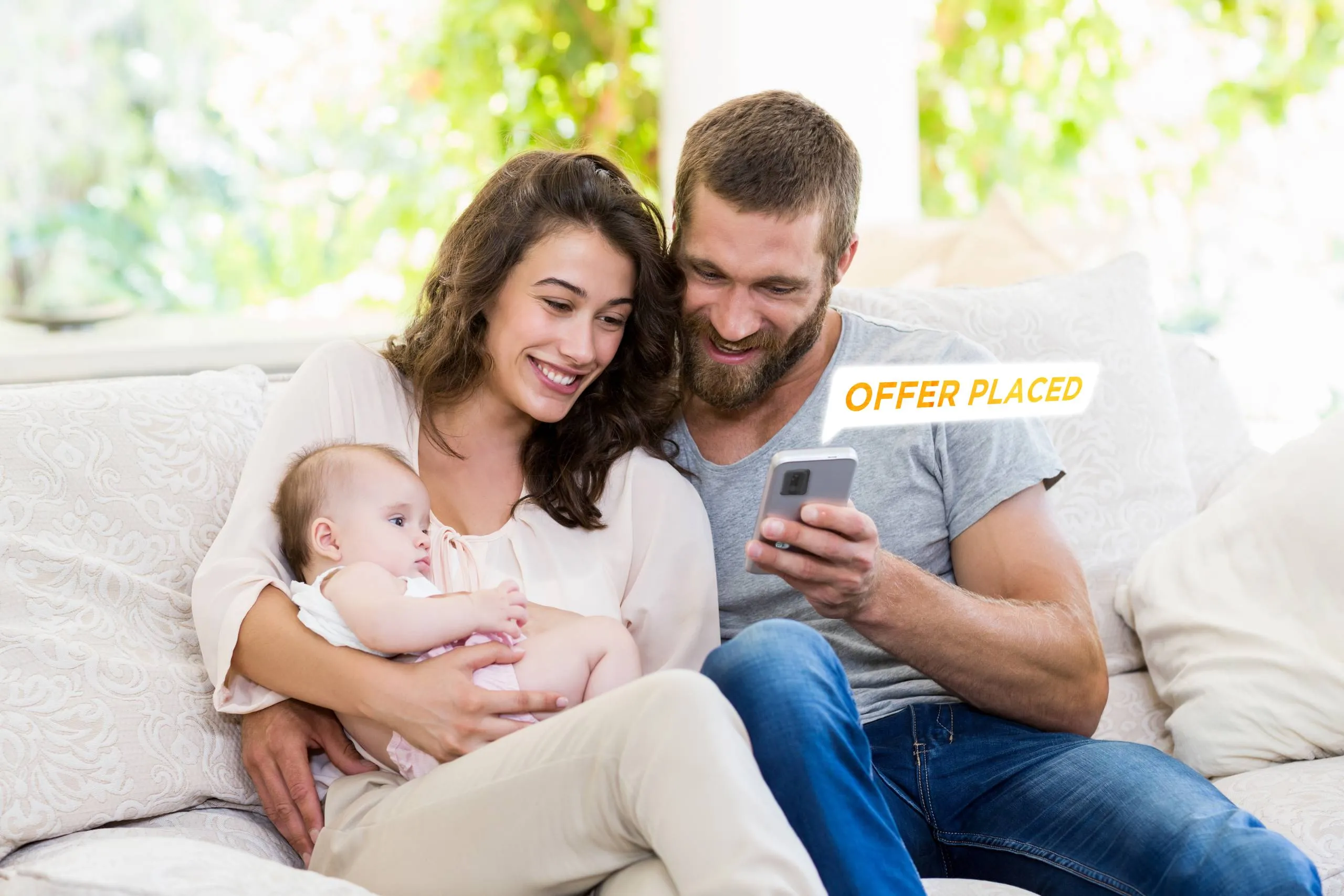 A mobile screen showing someone submitting an offer using the Sheldon Bosley Knight Buyer App