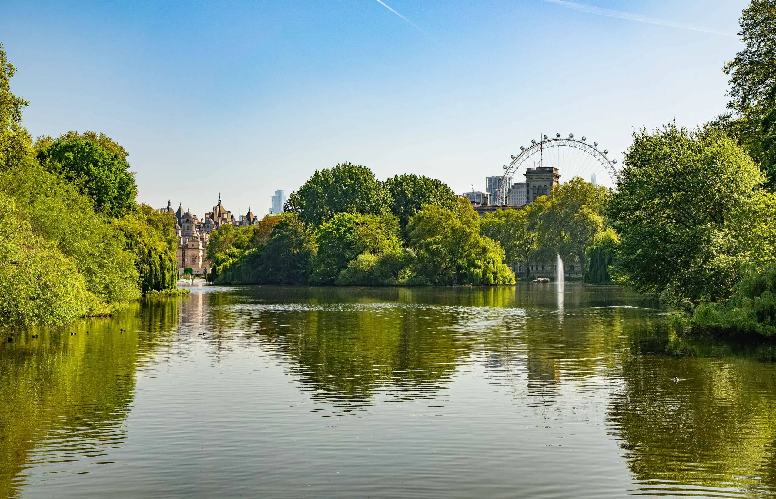 View over St James' Park Lake