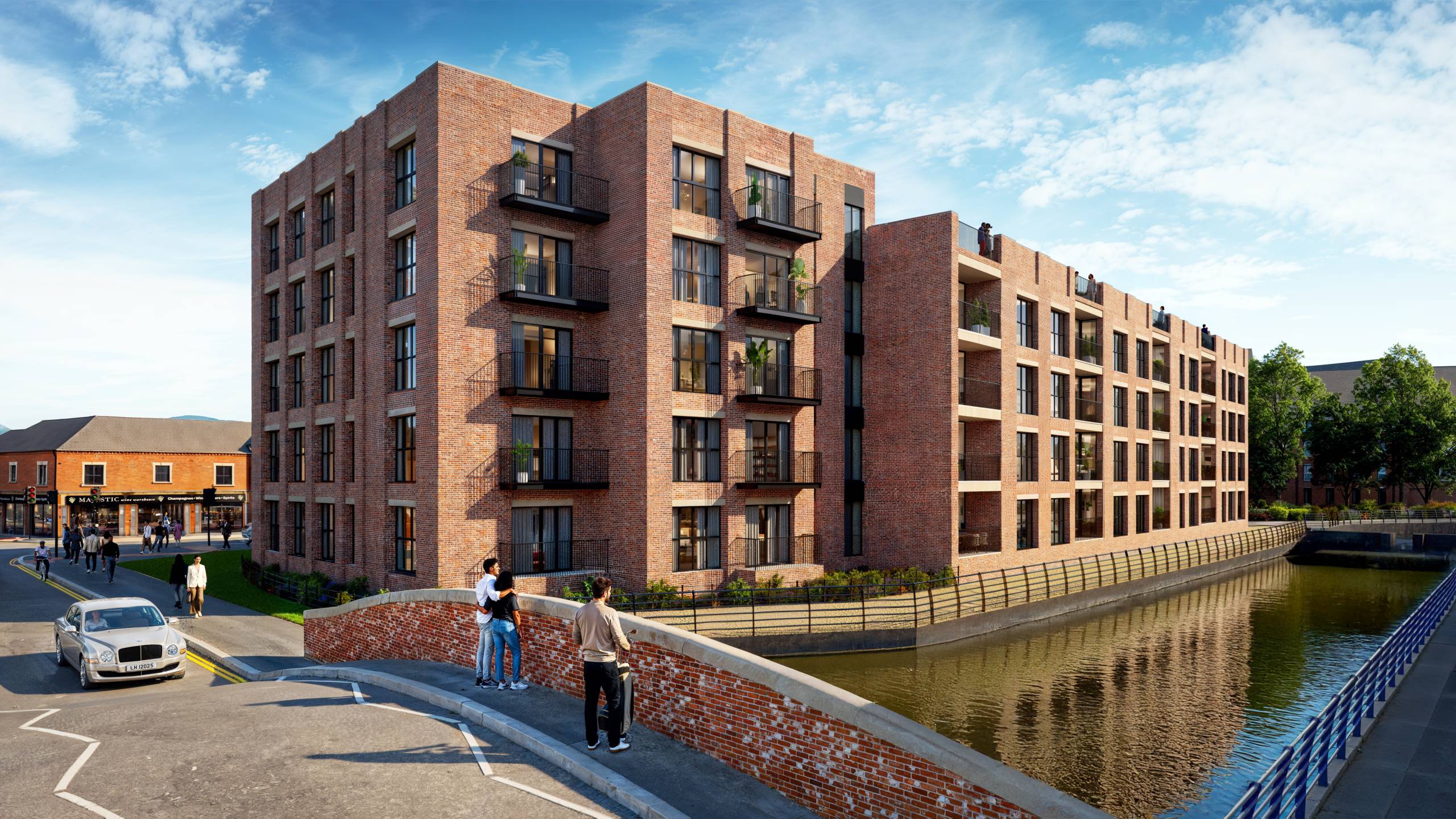 A new build block of high rise flats