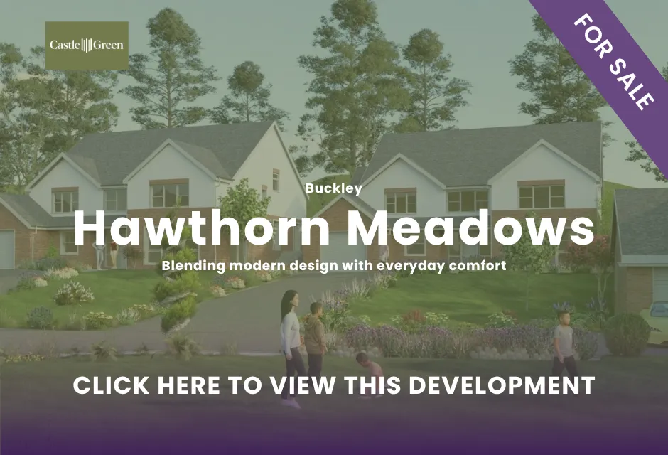 Hawthorn Meadows new homes by Castle Green, available through Williams Estates Mold office