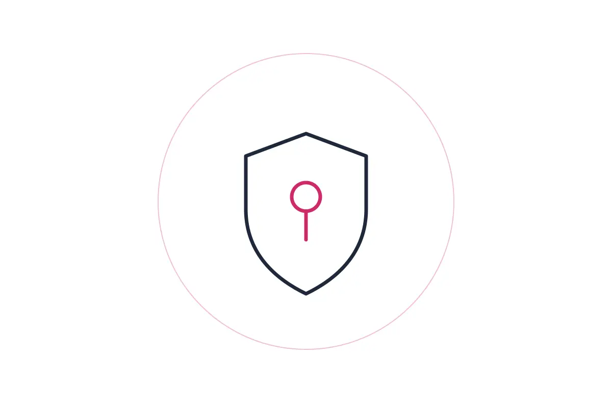 Shield icon with location pin symbol