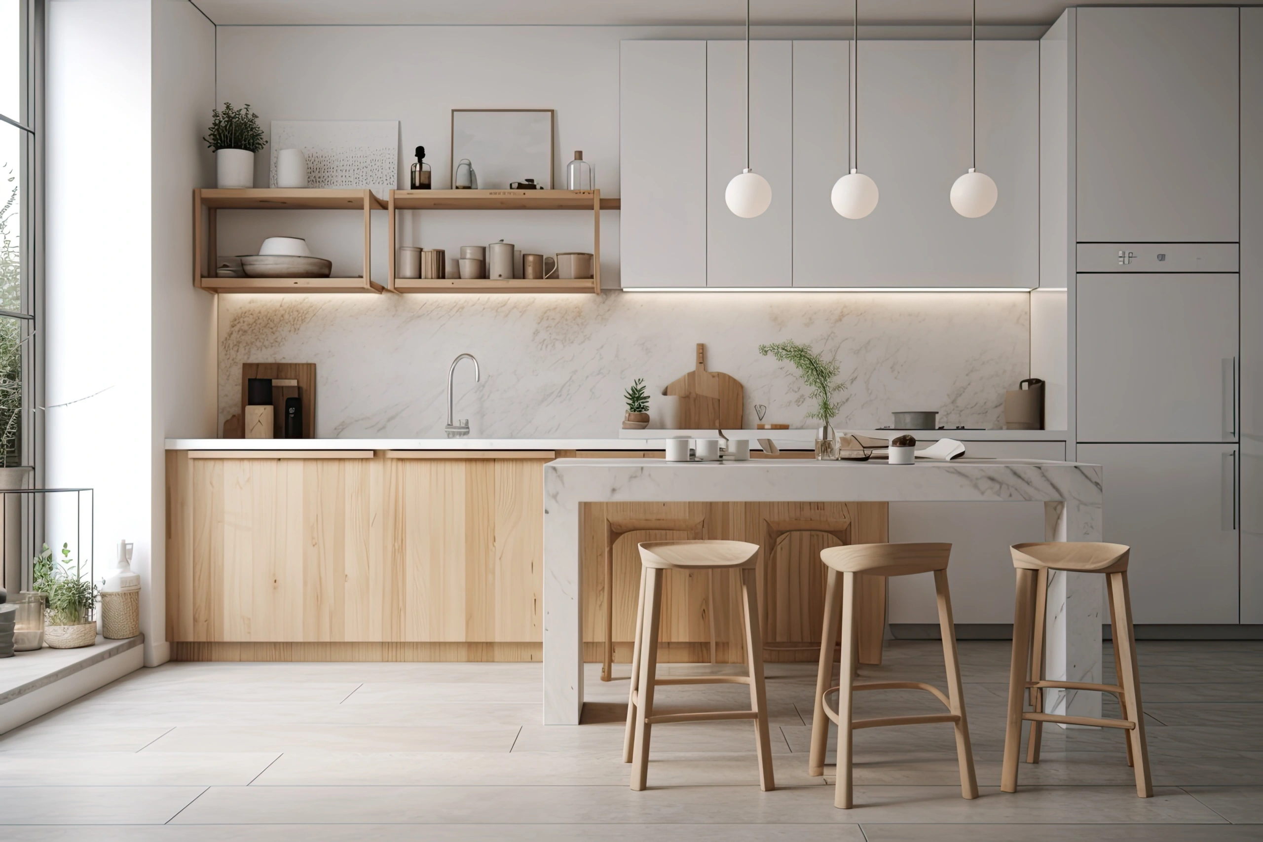 A modern and luxurious kitchen