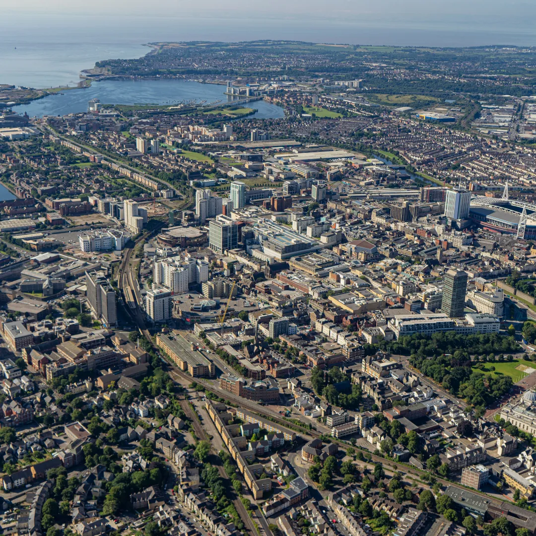 Cardiff Centre Birds Eye View