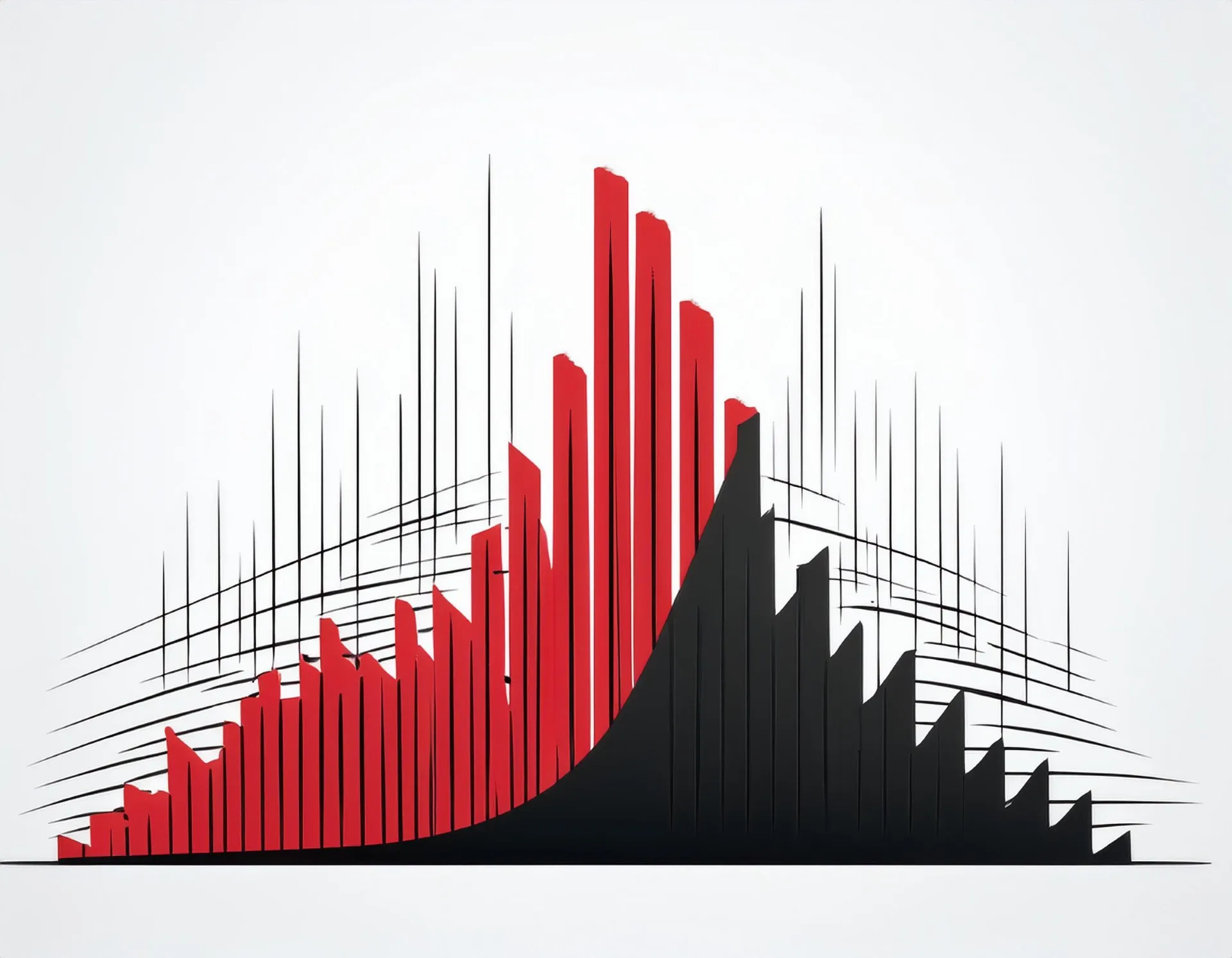Property market growth graph icon