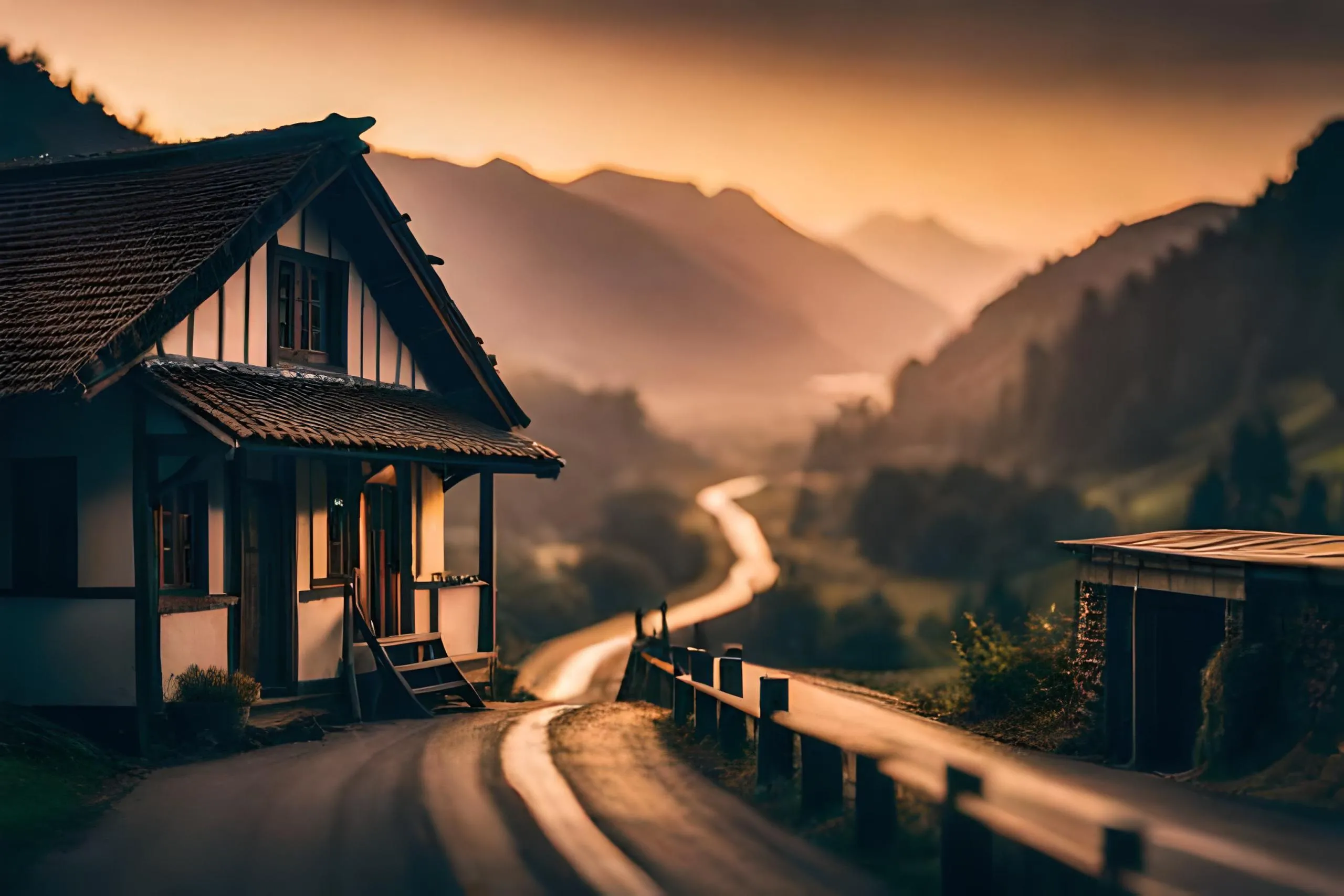 Residential property at the end of a quiet evening street