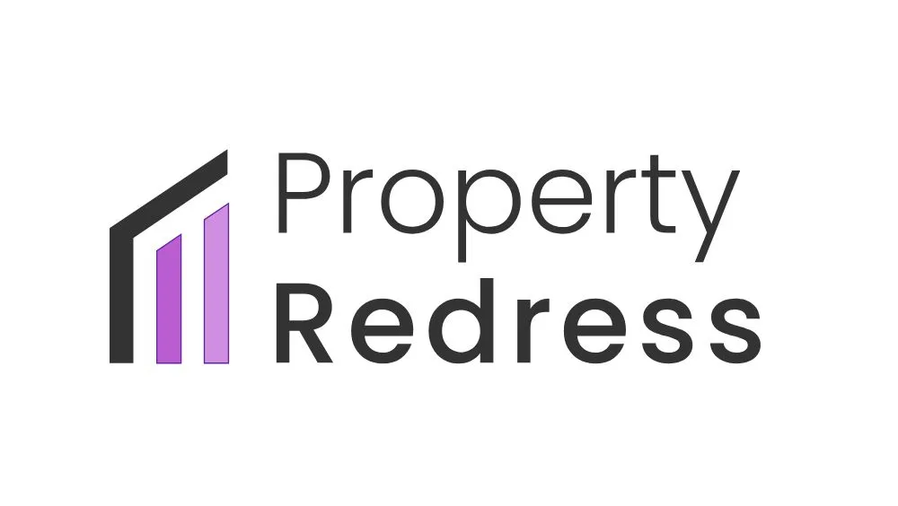 Property Redress logo with stylised building icon and text