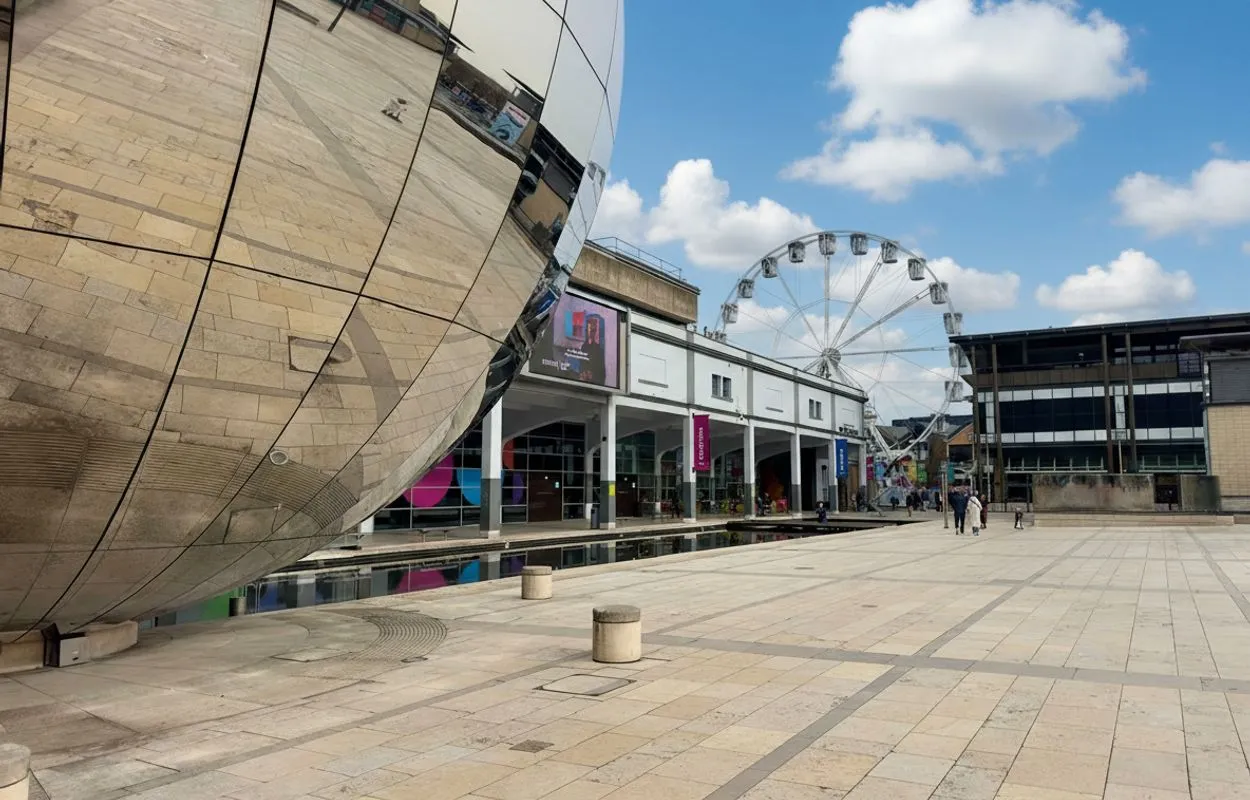 An empty Millenium Square Bristol