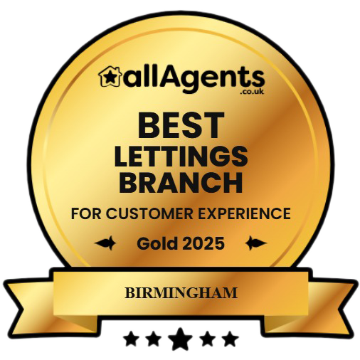 Best Letting Agent in Birmingham 2025 award by allAgents
