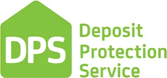 Deposit Protection Service logo with green house shape and white text
