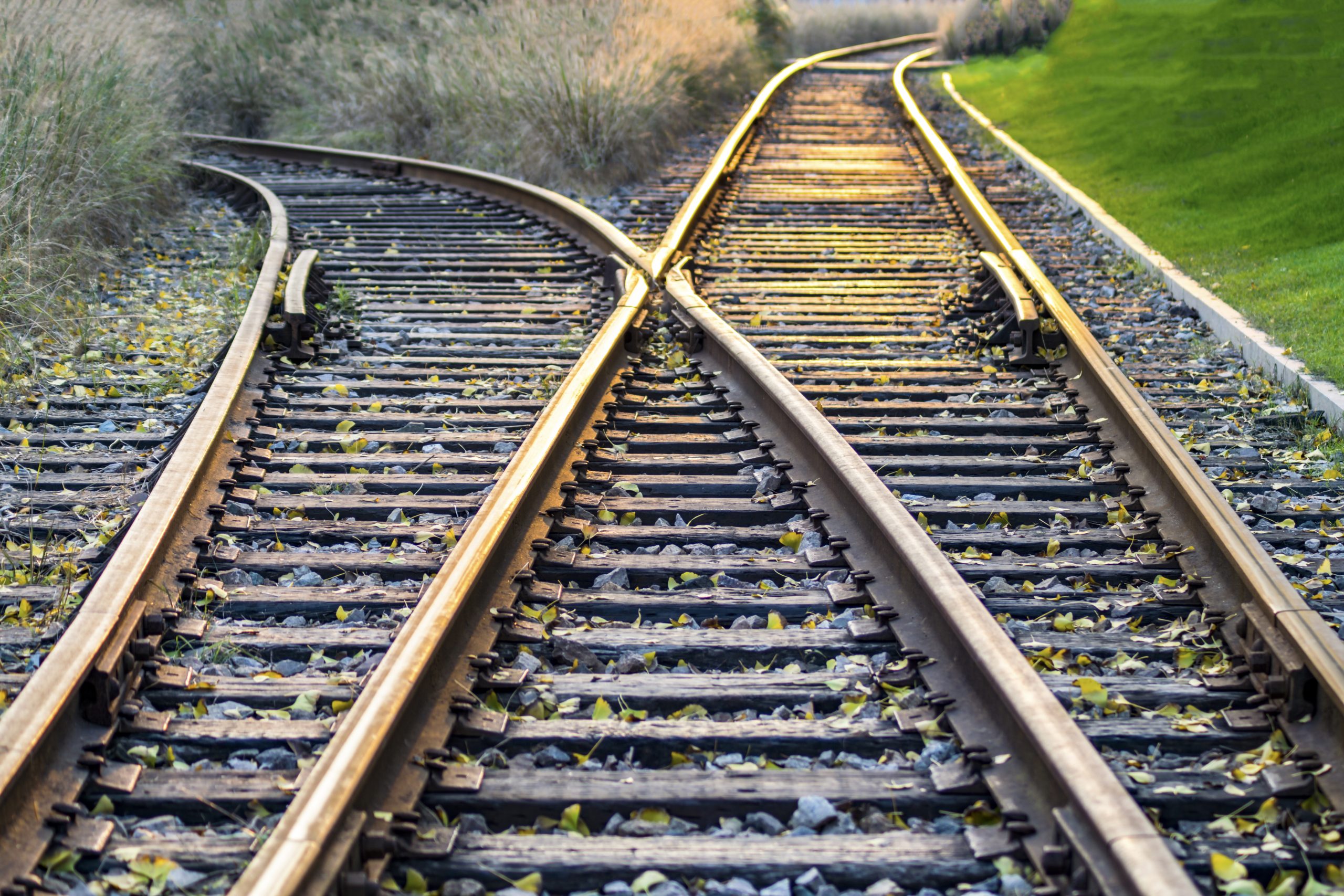 railway line with tracks