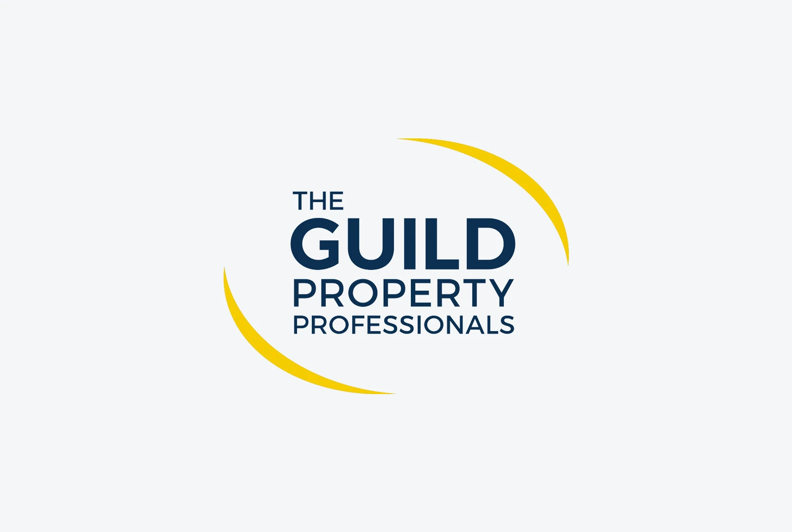 The Guild Property Professionals logo with yellow curved design elements
