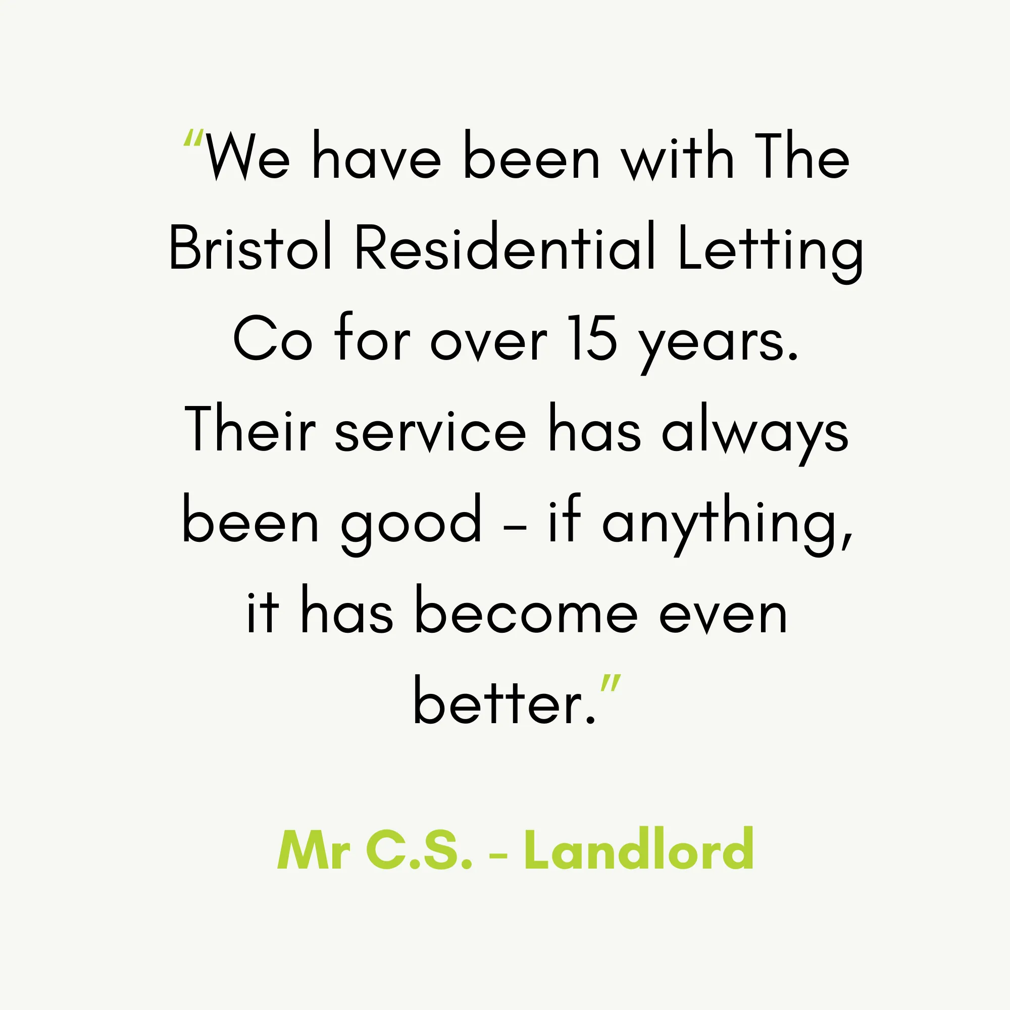 Comments of a very happy landlord