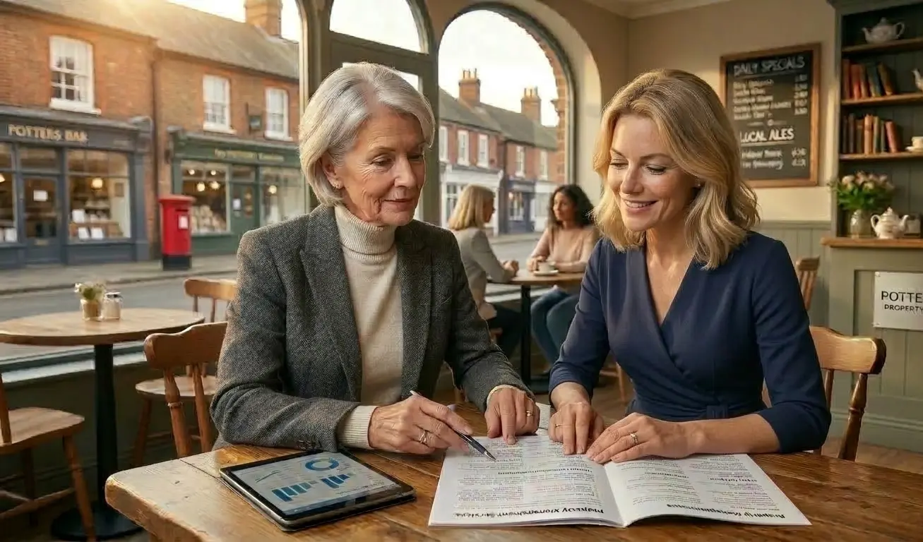 Landlord and agent signing contract