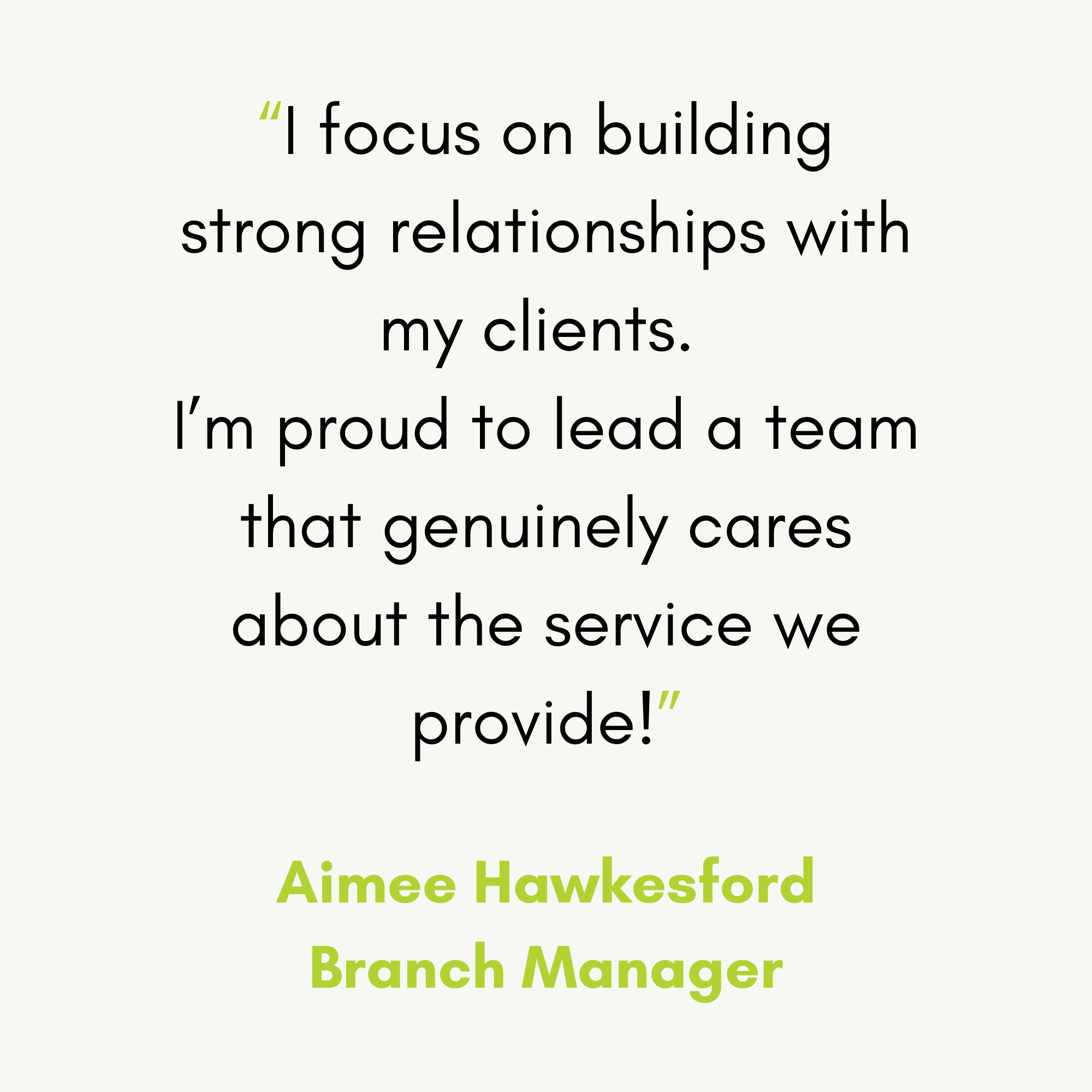 Quote from Aimee Hawkesford
