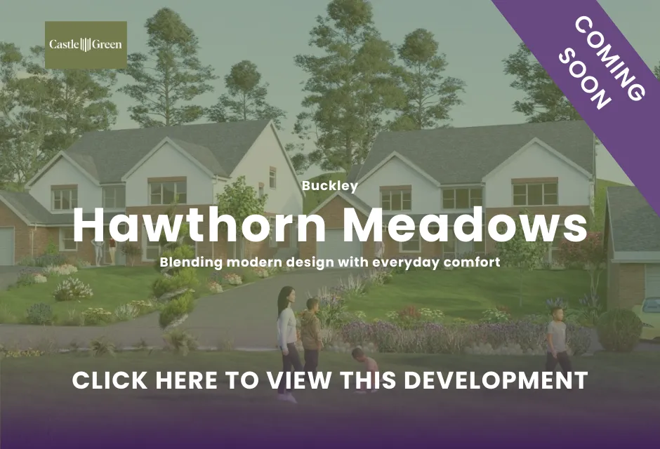 Hawthorn Meadows new homes by Castle Green, available through Williams Estates Mold office